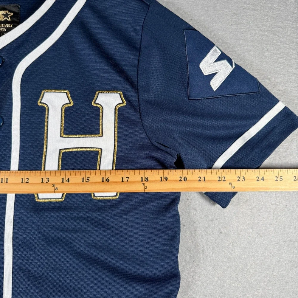 HUF x Starter Mens Navy Blue Baseball Jersey Embroidered Patch Size Small - Picture 5 of 13